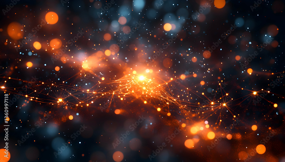 Obraz premium Abstract networks glowing