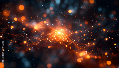 Abstract networks glowing