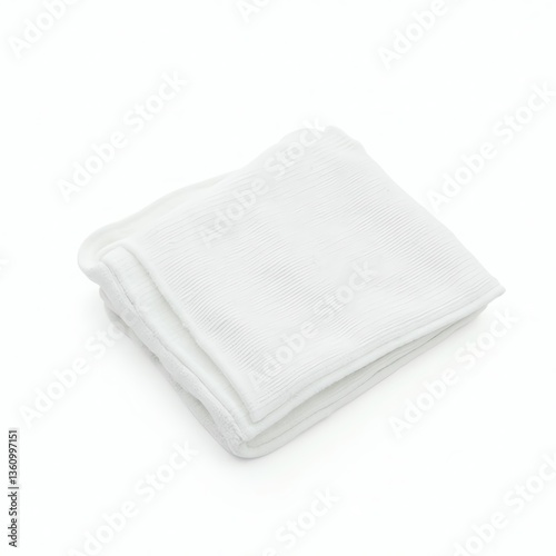 A soft, folded white cloth add a touch of simplicity and elegance to any space.