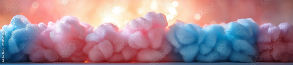 Fototapeta premium a wide shot of a cotton candy machine at a carnival,