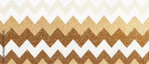 Shimmering gold and white chevron pattern with a gradient of sparkling textures creating a luxurious and festive design.