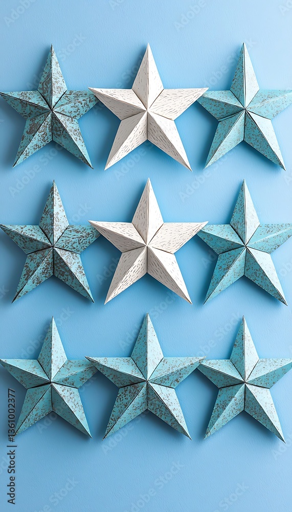 Obraz premium Stars on Blue Background