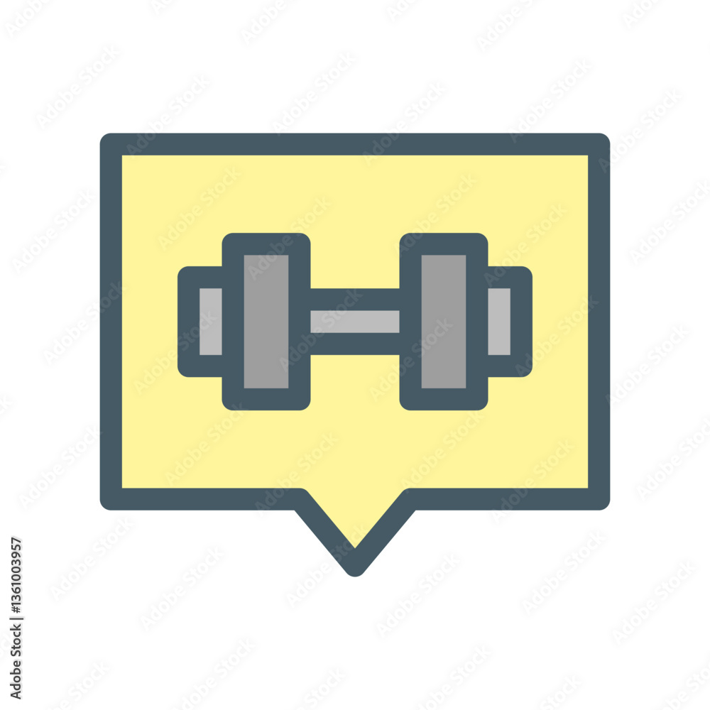 Obraz premium fitness forum. This is a vector single icon with a filled outline style. Suitable for any purpose, such as website design, mobile app design, logo design, pattern design, etc