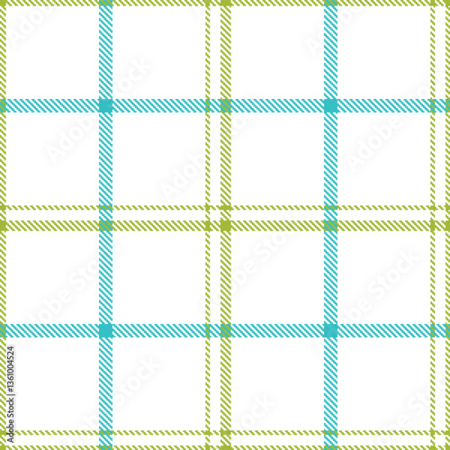 Soft White and Bright Snot Seamless Tartan Textile Design