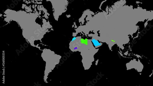 Animated World Map: Countries and Borders