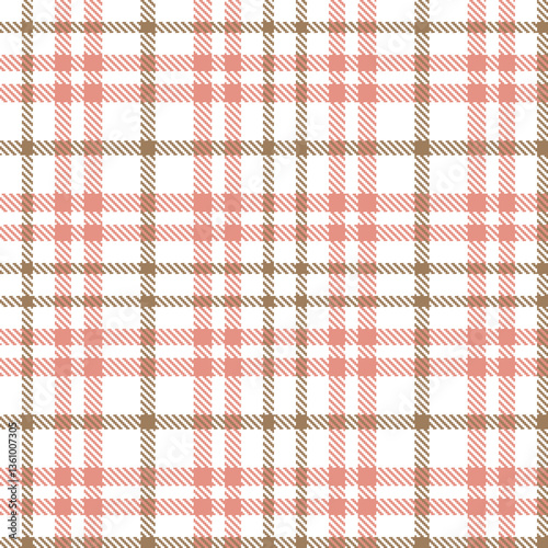 Modern Muted White Seamless Tartan Textile Design Variant 2250