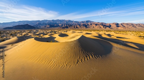 Sand dunes formation death valley landscape photography desert environment aerial view natural beauty