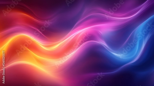 Wallpaper Mural Abstract Colorful Waves in Vibrant Flowing Motion Background Torontodigital.ca