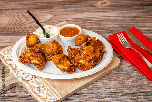 Obraz na płótnie fried chicken food w salonie