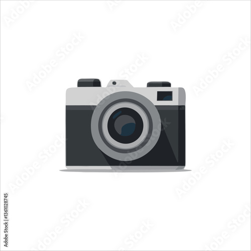 digital camera isolated on white vector illustration