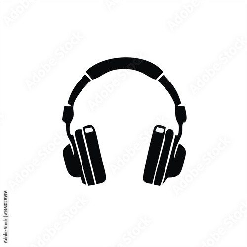 headphone icon logo vector illustration