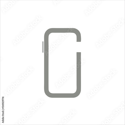 Smartphone icon logo with color gray vector illustration