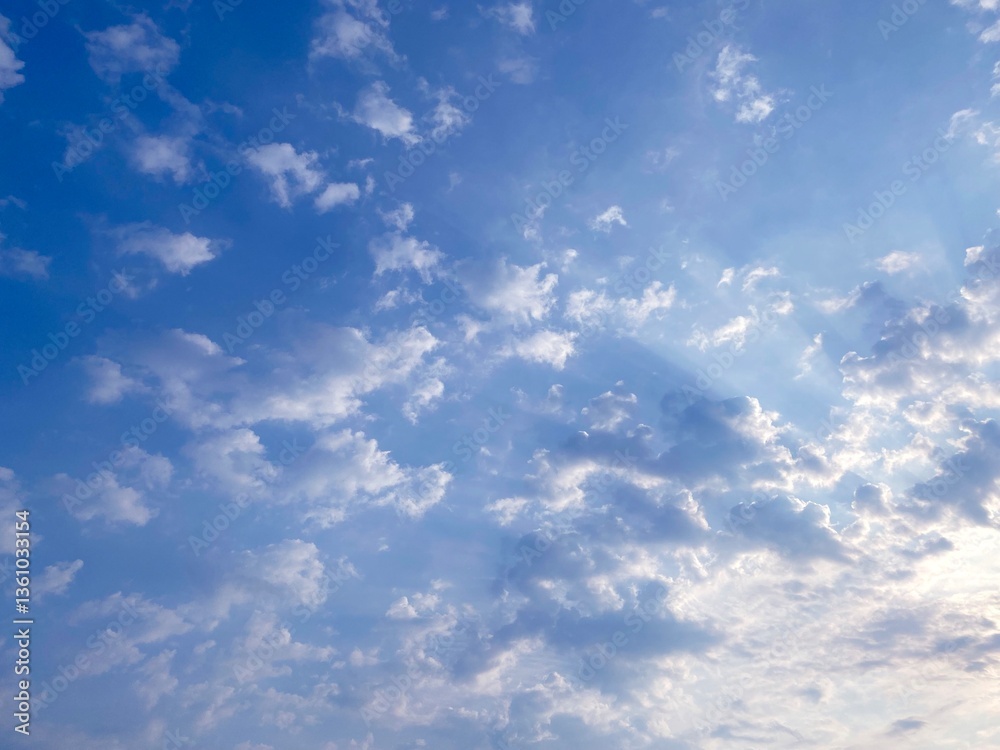 Obraz premium blue sky with clouds natural background 