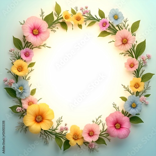 frame of flowers Invitation to a Floral Wonder​land.