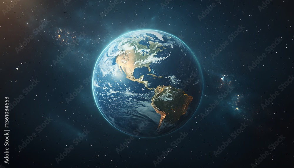 Obraz premium A vibrant image of the planet Earth in space