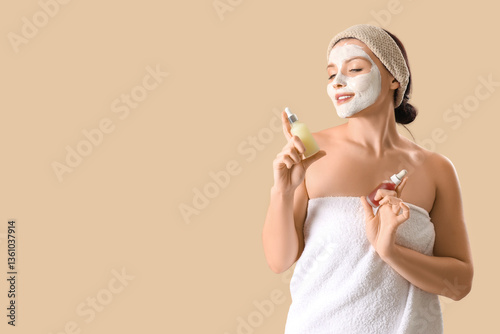 Beautiful woman with applie...