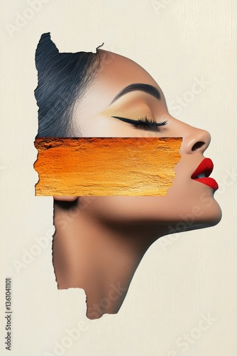 Creative collision of color and imagination highlighting surrealism in a minimalist magazine cover design