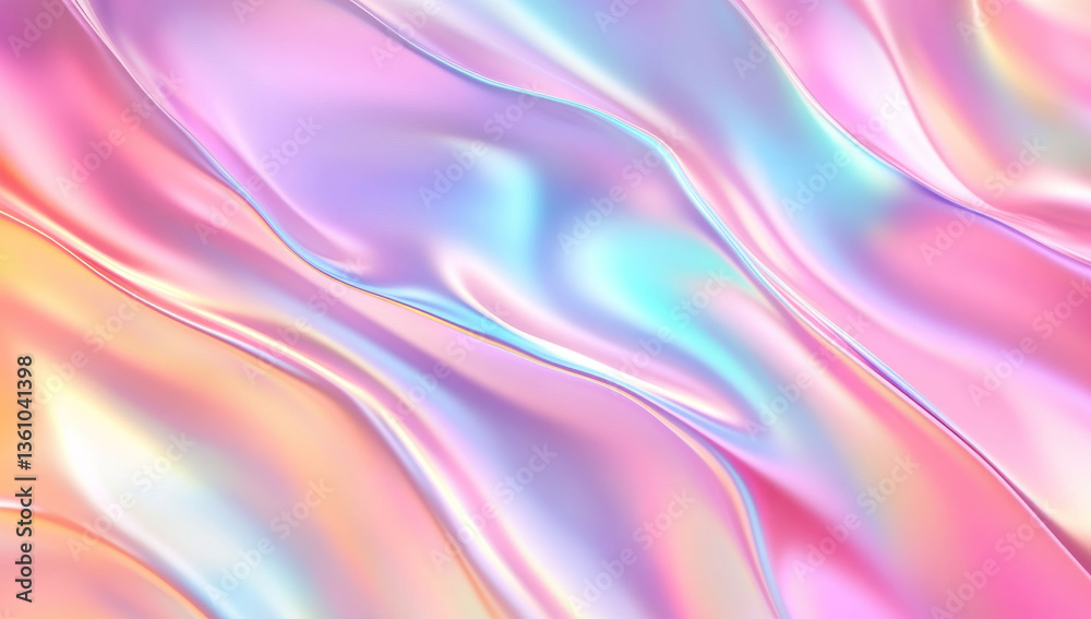 Obraz premium smooth, flowing abstract background featuring pastel colors in shades of pink, blue, and purple, creating dreamy and serene atmosphere