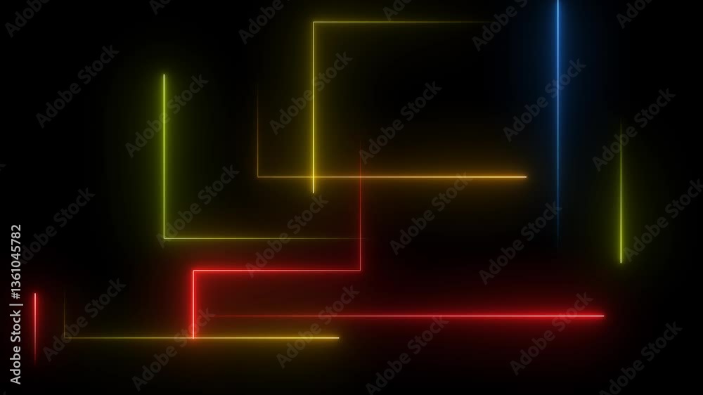 Glowing Line In Dark Background Animation Loop Glowing Line In Dark Background Animation Loop