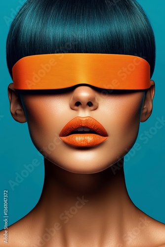 Minimalist magazine cover showcasing surrealism with vibrant colors and imaginative design centered on a creative concept of the brain