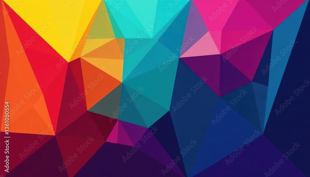 Obraz premium Abstract geometric shapes, vibrant color, repeating structure , bold, graphic