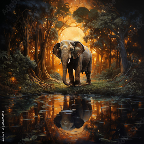 elephant so bright Reflect the day embrace the night
Generative ai