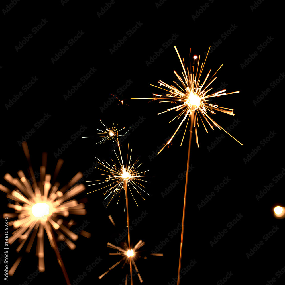 Fototapeta premium sparkler on black background