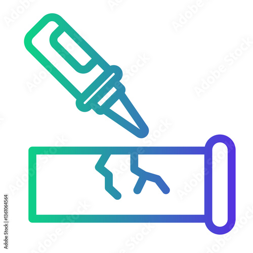 glue Line Gradient Icon