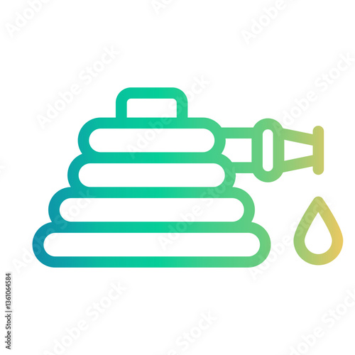hose Line Gradient Icon