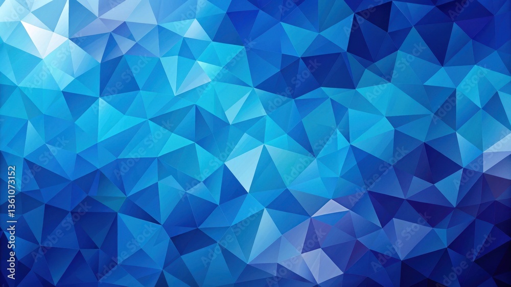 Fototapeta premium Geometric Cobalt Blue Polygon Background, vibrant colors, artistic style