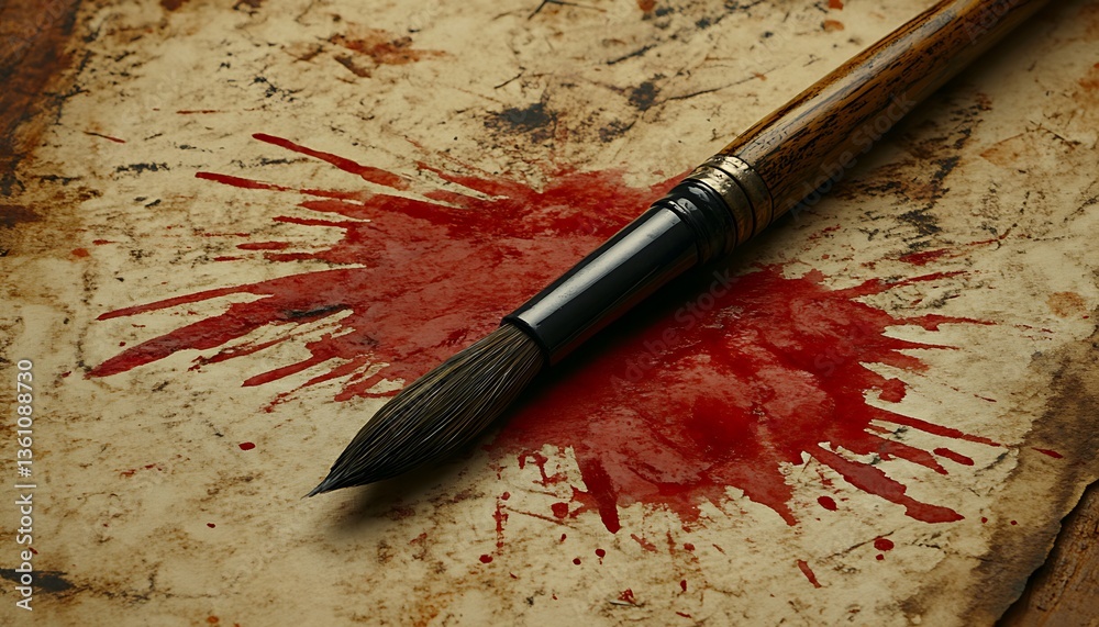 Fototapeta premium Blood Stained Quill Pen.