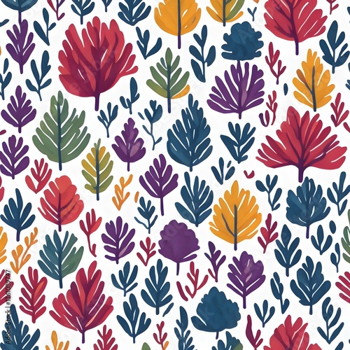 Wallpaper Mural Colorful Vibrant Watercolor Autumn Fall Leaf Illustration Pattern Background – Botanical Design for Wallpaper & Decor Torontodigital.ca