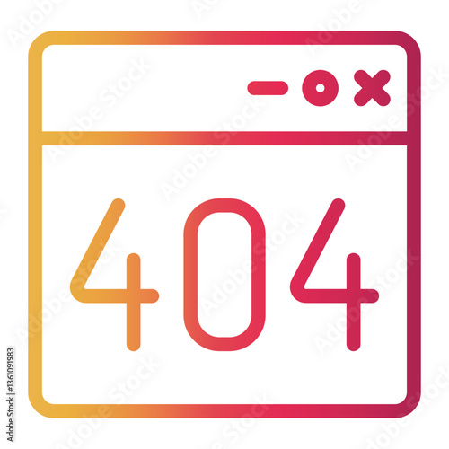 404 Line Gradient Icon