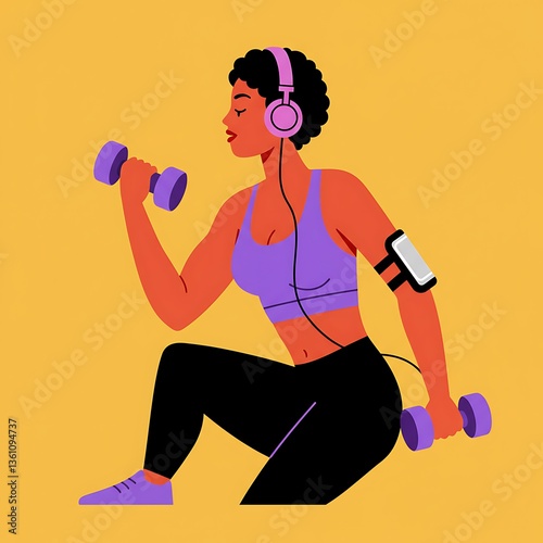 girl with dumbbells