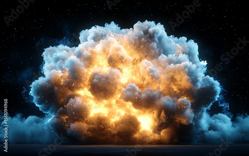 Night Explosion Cloud