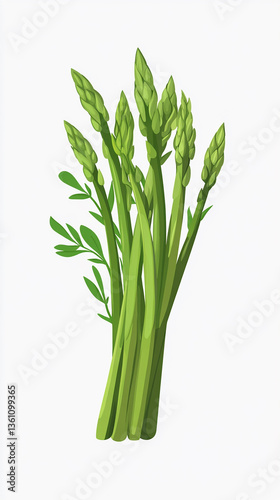 Bunch of fresh green asparagus