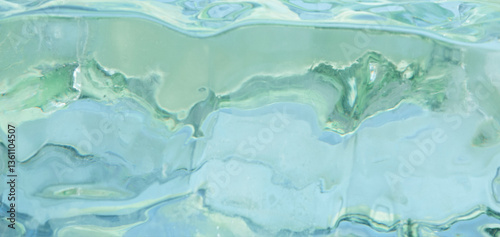 soft, green, blue, watery, icy, background