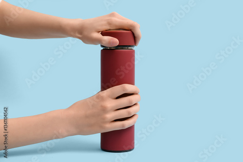 Female hands with modern re...
