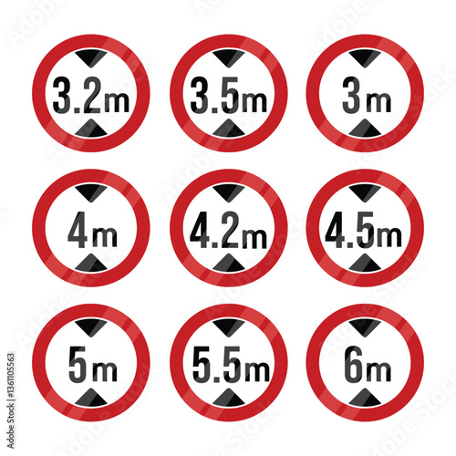 Height Limit Sign Vector Illustration