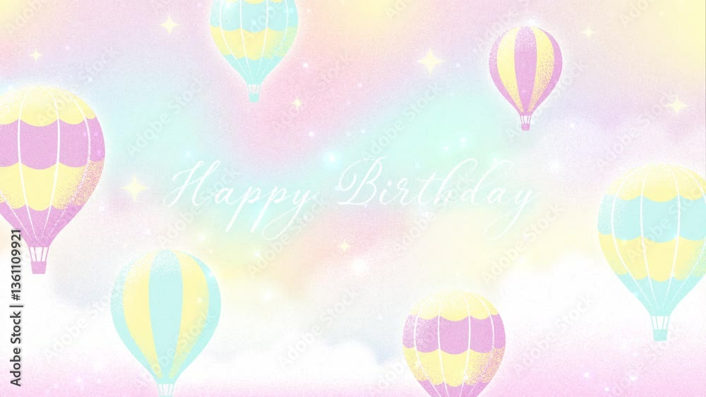 fairy background with colorful hot air balloons flying in the rainbow sky animation for Birthday, Baby Shower, etc. fairy background with colorful hot air balloons flying in the rainbow sky animation for Birthday, Baby Shower, etc.