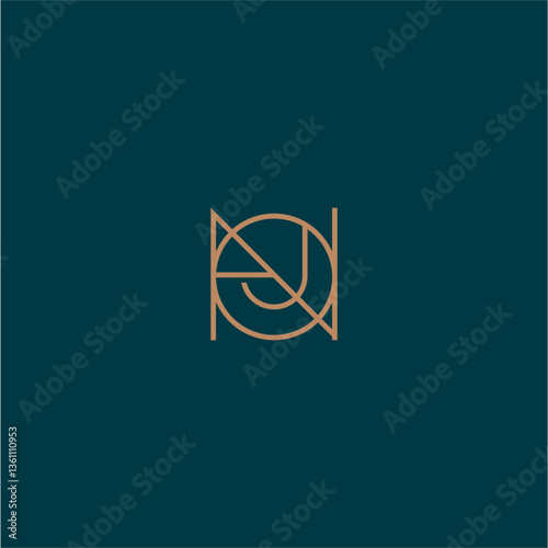 AOJN monogram logo design