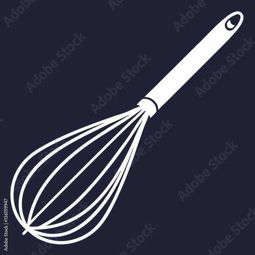 A silhouette of a whisk