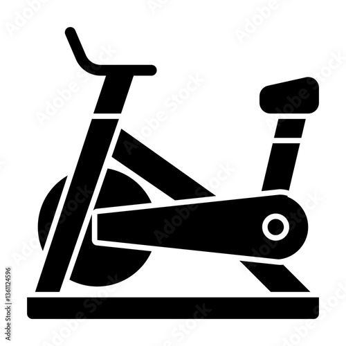 Exercise bike solid icon