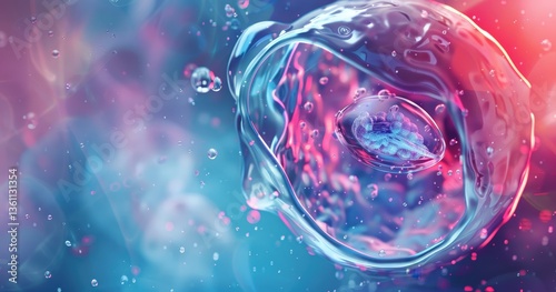 Colorful abstract representation of a cell.