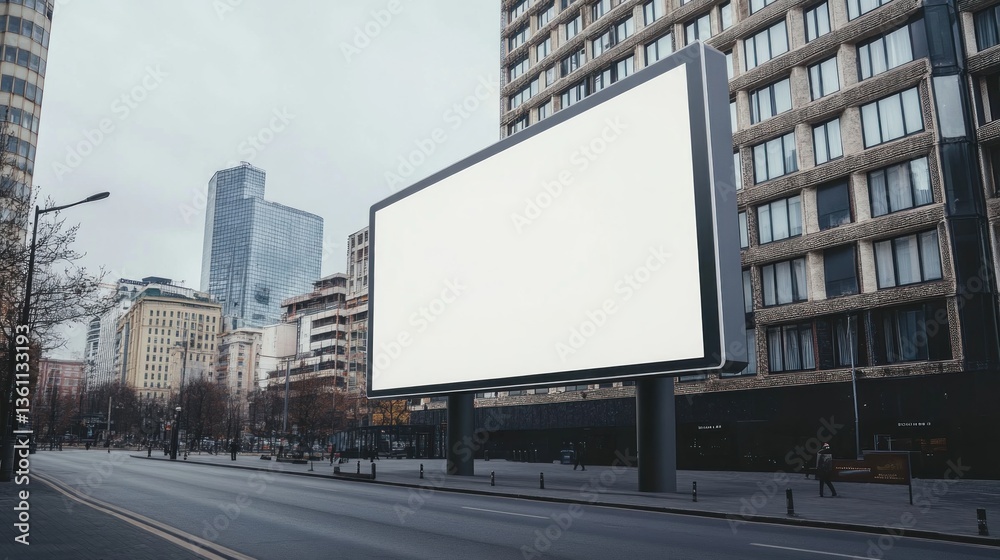 Roadside billboard with a plain white background. Roadside billboard with a plain white background.