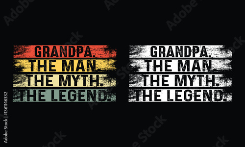 Grandpa The Man The Myth the legend,vintage Grandfather design.