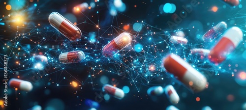 Advanced pharmaceutical technology, pills in motion