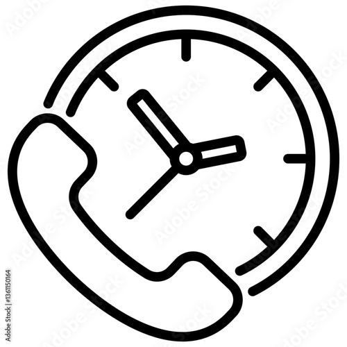Call Waiting Icon Lineal Syle