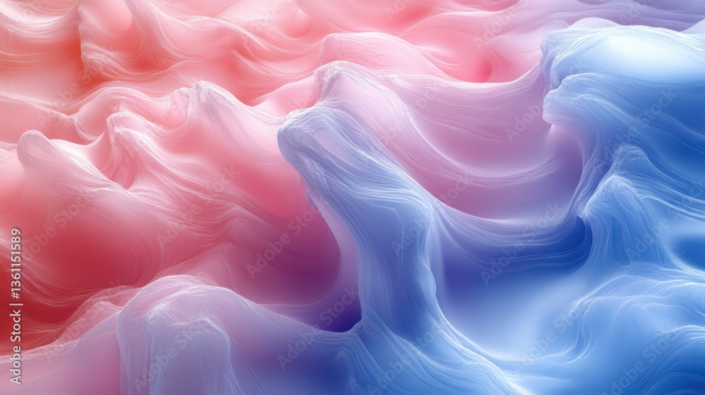 Obraz premium Abstract Colorful Wave Patterns with Smooth Flowing Textures