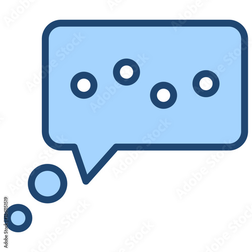 Typing Indicator Icon Lineal Blue Style